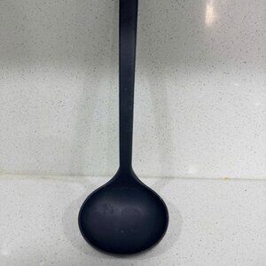 Black Silicone Soup Ladle – Nonstick Safe